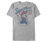 Nintendo - Maglietta da Uomo Grigio (Athletic Heather) M