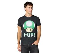 Nintendo Mario 1-up - Maglietta da Uomo - Nero - XL