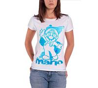 Nintendo Mario Aquarell T-Shirt (Donna) -M- Bianco - [Edizione: Germania]
