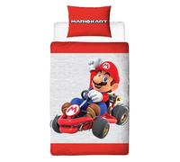Set Copripiumino Singolo Mario Closeup Per Bambini Nintendo Reversibile