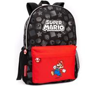 Nintendo Nero Logo, Mario Placement Print / Moulded Toad Zipper Zaino Ragazzi