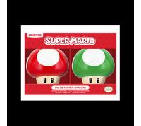 Super Mario Brothers - Set di sale e pepe a forma di fungo con licenza ufficiale