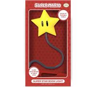 Paladone Super Mario Super Star Clip Book Light - Battery Powered LED Clip Lamp with Flexible Arm, Official Nintendo Merchandise