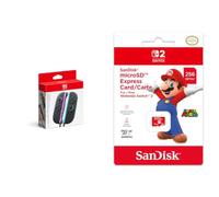 Nintendo Set da due Controller Joy-Con Viola chiaro -Verde chiaro Switch 2 + Scheda Micro SD Express SanDisk (256 GB) Switch 2