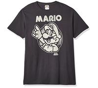 Nintendo So Mario - Maglietta da Uomo, Carbone, XL