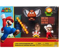 Nintendo Super Mario 5er Figuren Set Lava Castle Diorama, 6,5 cm