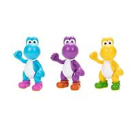 Nintendo Super Mario Action Figure Yoshi - Confezione da 3 Personaggi di Yoshi: