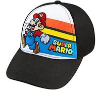Nintendo Super Mario - Berretto da baseball per bambini 4-12 anni, regolabile, 100% cotone, Arcobaleno Mario, 4-12 anni