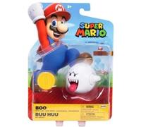 Nintendo - Super Mario Bros - Statuetta articolata 10 cm - Luigi di fuoco con palla di fuoco