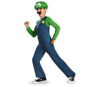 Nintendo Super Mario Brothers Luigi Autorizzato 80s Costume Bambini
