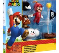 Nintendo Super Mario Cloud Diorama Set - Playset Nuvole con Personaggio Mario