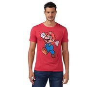Nintendo Super Mario Jump Pose - Maglietta da Uomo - Rosso - M