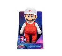 Peluche snodabile di Fire Mario del film Super Mario Galaxy, 35,5 cm, con licenza ufficiale Jakks Pacific, con testa scolpita di Roto, peluche da collezione Nintendo