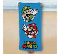 Nintendo Super Mario Onda Asciugamano Bagno Piscina Spiaggia Bambini Soft Velour