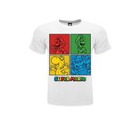 NINTENDO SUPER MARIO : PERSONAGGI T-SHIRT BIANCA 7/8 A