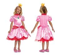 Nintendo Super Mario Princess Peach Fancy Dress for Kids, Officially Licensed by