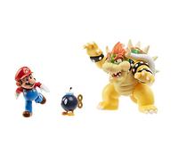 Nintendo Super Mario - Set Battaglia nella Lava di Bowser | Diorama Super Mario (personaggi da 3 e 5 pollici) World of Nintendo - Set Diorama Bowser