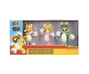 Nintendo Super Mario - Set di 3 personaggi 3D, 10 cm