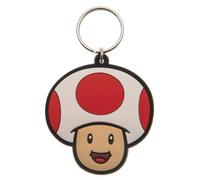 Nintendo SUPER MARIO (Toad Portachiavi in gomma, bianco, Taglia unica Unisex-Adu
