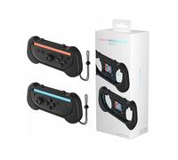 Nintendo Switch 2 JYS NS2263 set di impugnature JoyCon Arancione/Azzurro/Nero