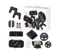 Nintendo Switch 2 JYS NS2293 set accessori 14 in 1 per 2 Nero