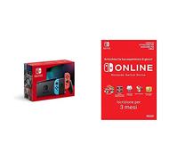 Nintendo Switch con Joy-Con Rosso Neon e Blu Neon [Ed. 2022] + 90 Giorni Switch Online Membri (Individual) Codice download