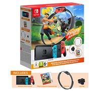 NINTENDO Switch Console - Neon Red/Neon Blue + Ring fit Adventure (UK) (Switch)