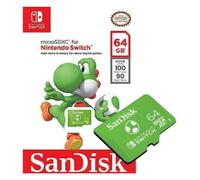 NINTENDO SWITCH SanDisk MicroSDXC 64GB MEMORIA MICRO SD SCHEDA UFFICIALE YOSHI