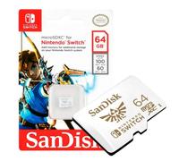 Nintendo Switch Sandisk Microsdxc 64Gb Memoria Micro Sd Scheda Ufficiale Zelda