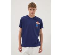 NINTENDO, T-shirt Blu A Maniche Corte In Puro Cotone Regular Fit, Uomo, Blu, Taglia: M