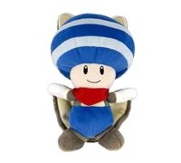 Nintendo Together+ - Peluche Super Mario - Flying Squirrel Blue Toad 21 cm