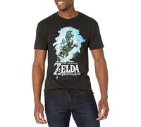 Nintendo Zelda Breath of The Wild Link Epona Posing T-Shirt, Nero, L Uomo