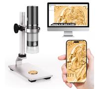 Ninyoon Microscopio WiFi 4K con Supporto Professionale per iPhone Android PC, 50-1000X Digitale USB Endoscopio Wireless Camera per tutti i cellulari iPad Tavoletta Android Windows Mac Chrome Linux