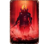 Nioh 2 game Metallo Tin Sign Poster Decorazione per Soggiorno Cafe Targa Decorativa per Parete 30,5 x 20,3 cm