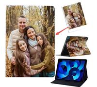 Niokfrci Personalizzate Custodia per iPad Air 2 9,7" 2014 A1566/A1567 Tablet, Personalizzabile Cover con Foto Testi Immagine Aesthetic Disegni in PU Pelle Flip Protettiva Personalizzata Case