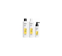Nioxin Sistema 1 Kit Trattamento per capelli naturali con indebolimento lieve 3 unità - Set capelli