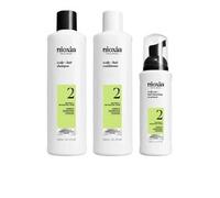 Nioxin Sistema 2 Kit Trifasico Shampoo 300ml Conditioner 300ml Treatment 100ml