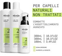 Nioxin Sistema 2 Kit Trifasico Shampoo 300ml Conditioner 300ml Treatment 100ml