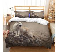 NIOYNJIS Copertina trapunta kit,universale per tutte le stagioni. Copritura trapunta di nozze,morbida e confortevole,Fumetto, Foresta Segreta Altalena Vecchio Albero Ricci Mezza Luna Lamp,228x264cm