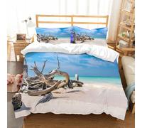 NIOYNJIS Copertina trapunta kit,universale per tutte le stagioni. Copritura trapunta di nozze,morbida e confortevole,Rami sulla spiaggia di Cayo Jutias nella regione di Pinar del Rio a Cu,228x264cm