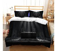 NIOYNJIS Copertina trapunta kit,universale per tutte le stagioni. Copritura trapunta di nozze,morbida e confortevole,Vecchia cripta con sculture, un altare e scheletri sdraiati sul pavime,200x228cm