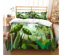 NIOYNJIS Copertina trapunta kit,universale per tutte le stagioni. Copritura trapunta di nozze,morbida e confortevole,Piante troppo cresciute nella giungla,200x228cm