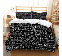 NIOYNJIS Copertina trapunta kit,universale per tutte le stagioni. Copritura trapunta di nozze,morbida e confortevole,Equazioni e formule fisiche Tema matematico Equazioni fisiche astratte,200x228cm