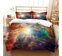 NIOYNJIS Copertina trapunta kit,universale per tutte le stagioni. Copritura trapunta di nozze,morbida e confortevole,Arte dello spazio, universo astratto nebulosa galassia chakra infinito,228x264cm