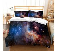 NIOYNJIS Copertina trapunta kit,universale per tutte le stagioni. Copritura trapunta di nozze,morbida e confortevole,Una connessione divina di pleiadi e nebbia di velo - Elementi di quest,228x264cm