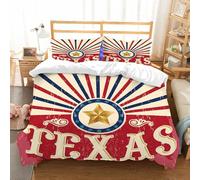NIOYNJIS Copertina trapunta kit,universale per tutte le stagioni. Copritura trapunta di nozze,morbida e confortevole,Manifesto vintage del Texas - Carta - western - stile cowboy Gli effet,200x228cm