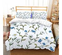NIOYNJIS Copertina trapunta kit,universale per tutte le stagioni. Copritura trapunta di nozze,morbida e confortevole,Motivo senza cuciture con camomille. Stampa alla moda con fiori selvat,200x228cm