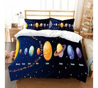 NIOYNJIS Copertina trapunta kit,universale per tutte le stagioni. Copritura trapunta di nozze,morbida e confortevole,Venere Orbita Stella Solare Galassia Universo Marte Cometa Pianeta Re,200x228cm