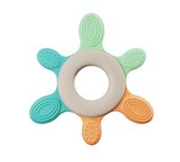 nip - Anello da dentizione | Sostenibile per bambini dai 3 mesi in su, realizzato con oltre il 65% di materie prime naturali. Massaggiare delicatamente gengive, lingua e dentini, turchese/verde