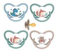 NIP Ciuccio in lattice naturale, taglia L, set da 4 pezzi, misura 3, 16-32 mesi, made in Germany